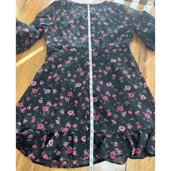 Altar'd State Black and Pink Floral Mini Dress - Picture 13 of 13